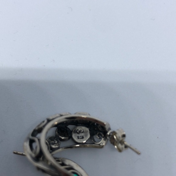 Silver earrings 925, new with blue stones - Picture 5 of 7